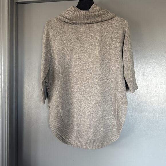 Westport 1962 Women's Gray Nordic Style Turtleneck Pullover 3/4 Sleeves Sz XS - Picture 2 of 6